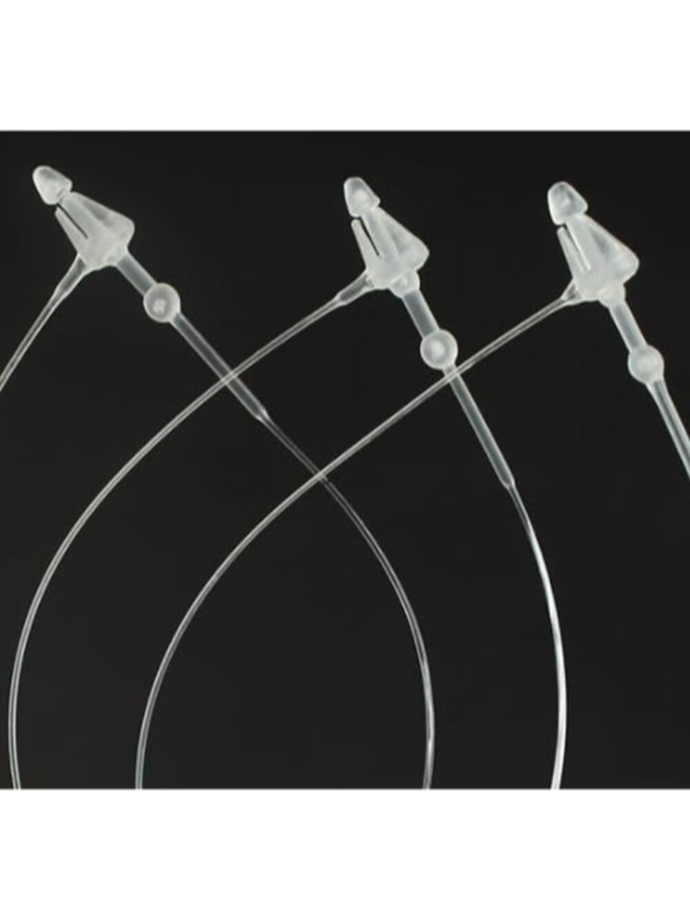 3 Inch 500 Pcs Plastic Fasteners Hang Tags Clear Snap Lock Pins Security Loop Pr